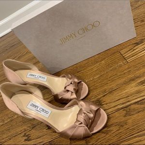 Jimmy Choo kitty pump in Tea Rose